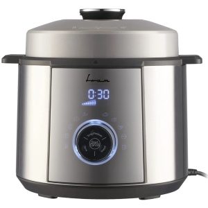Multicooker cu presiune Fram FPCK-R57IX, Putere 1100W, Capacitate 3.7L, Presiune max 0.8bar, 10 programe, Argintiu - Img 1