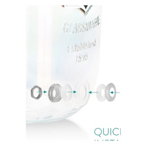 Navaris dozator bauturi sticla borosilicata rainbow irizat, 5L, Ø16x27cm, 2kg, robinet inox, stand metalic, manere lemn, rezistenta -20°C/300°C, transparent/rainbow - Verificat A · Re-Bloom - Img 3