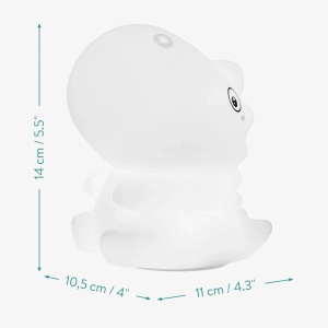 Navaris lampa de veghe copii design dinozaur, silicon BPA-free, 10.5x10x14.5 cm, multicolora, reincarcabila USB, touch-control, cronometru 1h - Verificat A · Re-Bloom - Img 2