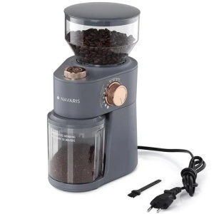 Navaris rasnita electrica cafea, 200W, macinare reglabila, negru - Verificat A · Re-Bloom