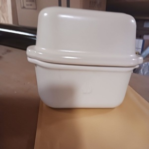 Navaris tava copt paine ceramica cu capac, 23x14x12.7cm, rezistenta 240°C, fara PTFE/PFOA/PFAS, compatibila masina spalat vase, crem - Verificat A · Re-Bloom - Img 5