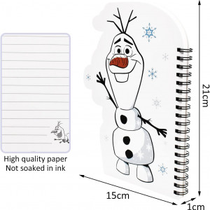 Notepad Frozen Miotlsy, hartie, alb, 21 x 15 x 1 cm - Img 5