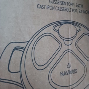 Oala emailata din fonta antiaderenta Navaris pentru Plite/Cuptoare - 24cm - 3,5L - Rosu inchis, Resigilat, Grad A - Img 7