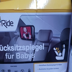 Oglinda auto supraveghere bebe, MyHappyRide, fixare tetiera, suport anti-alunecare, negru, Resigilat, Grad A - Img 6