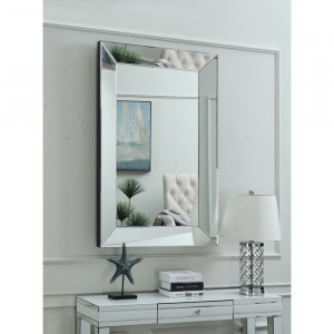 Oglindă de perete Abalone, argintie, 120 x 80 x 5 cm - Img 2