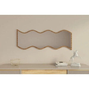 Oglinda de perete Re-Bloom Hanah Home, MDF 100%, 40x120x2.2 cm, alb/nuc - Verificat A · Re-Bloom - Img 5