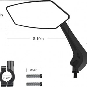 Oglinda detasabila pentru bicicleta LOTUS POWER, de stanga, 155 x 63 mm