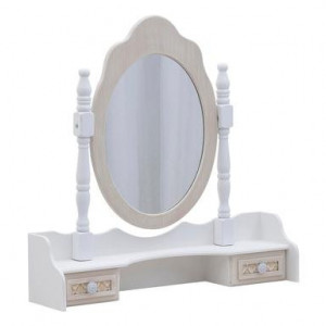 Oglinda Juliet, lemn/sticla, alb, 69,5 x 70 x 17 cm