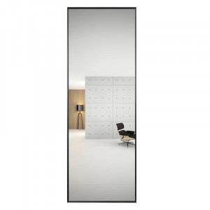 Oglinda Martinsen, sticla/metal, negru, 165,1 x 66 x 11,5 cm
