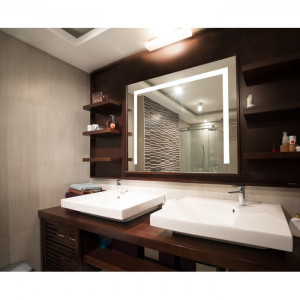 Oglindă pentru baie, LED, 80 x 60 cm - Img 2