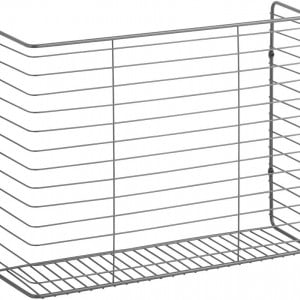 Organizator de perete mDesign, metal, gri grafit, 43,8 x 33,3 x 12,7 cm