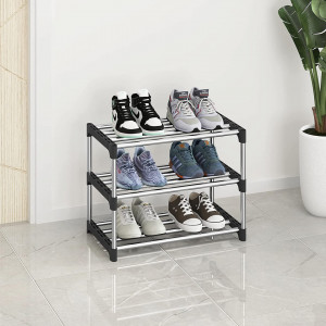 Pantofar cu 3 nivele NIAWECAN, aliaj de otel / plastic, negru/argintiu, 42 x 25 x 38 cm cm - Img 7