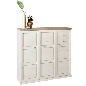 Pantofar Home, alb, stejar, 133,4/123/42,5 cm