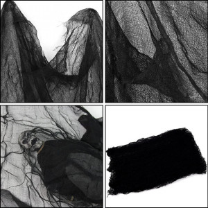 Panza infricosatoare pentru Halloween Taozoey, negru, bumbac, 160 x 500 cm - Img 7