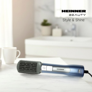 Perie cu aer cald Heinner HAB-R12DC-BL2, Putere 1200W, Motor DC, 2 trepte de putere, Ionizare, Functie aer rece, Albastru/Gri - Img 6