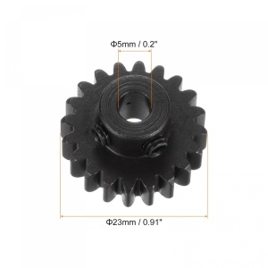 Pinion Sourcing Map, fonta, negru, 23 x 13 x 11 mm