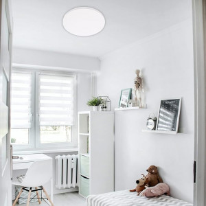 Plafoniera Beek LED de 24 W, plastic, alb, 30 x 30 x 6 cm