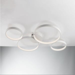 Plafoniera Ivy Bronx, LED, metal/plastic, alb, 87,5 x 75 cm