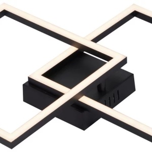 Plafoniera LED Corvin Opal/Negru max. 24 wați - Img 1