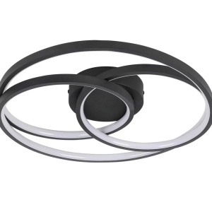 Plafoniera LED Rimo Neagră max. 24 wați, diametru 40cm - Img 5