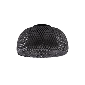 Plafoniera Linbdby Eksil, din ratan sintetic negru, soclu E27 , diametru 46.5cm, LINDBY