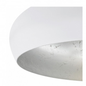 Plafoniera Mogano, otel, alb, 1 bec, diametru 40 cm, 230 V - Img 3
