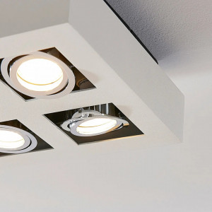 Plafoniera Vince, LED, aluminiu, alb, 36 x 25 x 8,5 cm - Img 2