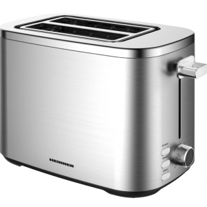 Prajitor de paine Heinner HTP-800SS, 800W, Capacitate 2 felii, 7 niveluri rumenire, Indicator LED luminos, Inox