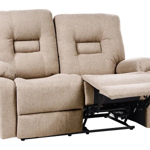 Produs Resigilat Canapea extensibila 2 locuri Re-Bloom Bergen, textil/placaj/fier, 149x72x101 cm, spuma 22cm, extensie manuala, 150 kg/persoana, bej - Verificat A