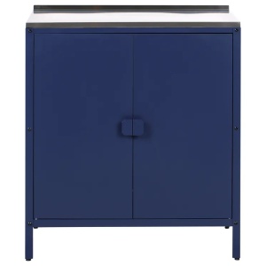 Produs Resigilat Dulap bucatarie pentru exterior Re-Bloom Vilama, otel/inox, 80x50x90 cm, 20 kg, rezistenta UV, albastru inchis - Verificat A - Img 5