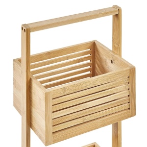 Produs Resigilat Etajera Re-Bloom Waverly, bambus, 27x20x80 cm, 3 rafturi, 3 kg/raft, natur - Verificat A - Img 6