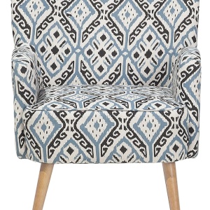 Produs Resigilat Fotoliu cu otoman Re-Bloom Tumba, textil/lemn cauciuc, 74x66x85 cm, model oriental, curea elastica, spuma 20cm, 160 kg, multicolor - Verificat A - Img 3