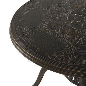 Produs Resigilat Masa de gradina Re-Bloom Sapri, aluminiu, 100x100x72 cm, 4 persoane, 150 kg, maro inchis - Verificat A - Img 3