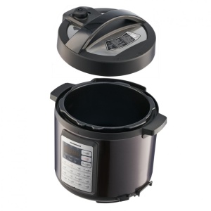 Produs Resigilat Multicooker cu gatire la presiune Heinner HPCK-38BK, capacitate maxima: 5.7L, capacitate neta de gatire: 3.8L, vas antiaderent detasabil, 14 programe presetate, timp de gatire ajustabil, temporizator 24 ore, sistem de siguranta, afisaj LE - Img 4
