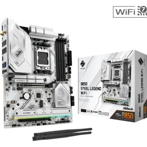 Produs Resigilat Placa de Baza ASROCK B850 STEEL LEGEND WIFI AM5, 4x DDR5, 1x HDMI, 2x PCIE x16, 5x M.2, 4x SATA 6GB/s, ATX