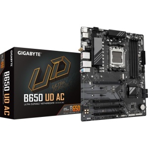 Produs Resigilat Placa de baza Gigabyte B650 UD AC AM5, 4x DDR5, 1x DP 1x HDMI, 4x PCIE x16, 3x M.2, 4x SATA 6GB/s, ATX