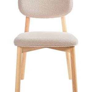 Produs Resigilat Set 2 scaune de masa Re-Bloom Mills, textil/MDF/spuma, 50x58x80 cm, sezut 50x45 cm, 120 kg, natur/bej deschis - Verificat A - Img 4