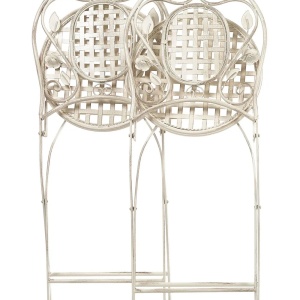 Produs Resigilat Set 2 scaune gradina pliabile Re-Bloom Bivio, metal, 43x52x93 cm, 120 kg, alb-galui - Verificat A - Img 6