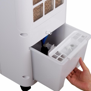 Produs Resigilat Ventilator cu efect de racire prin evaporare Heinner HACLP-M53WH, functie umidificare, 3 viteze, oscilatie unghi larg, capacitate rezervor apa: max 4.8L, filtru si rezervor apa detasabile, doua recipiente gheata, roti manevrare usoara, 50 - Img 7