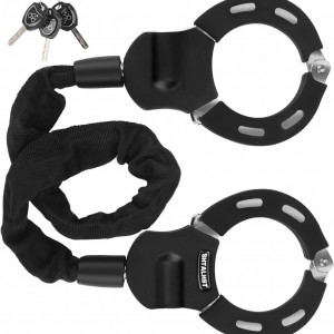 Protectie anti-furt pentru scutere/biciclete SHTALHST, metal/plastic/textil, negru, 60 cm - Img 1