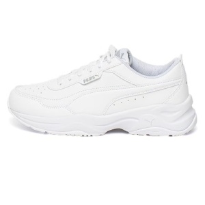 Puma, Pantofi sport din piele ecologica Cilia Mode, Alb, 37.5, Resigilat, Grad A
