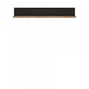 Raft de perete Northwich, maro/negru, 7 x 161 x 29 cm - Img 1