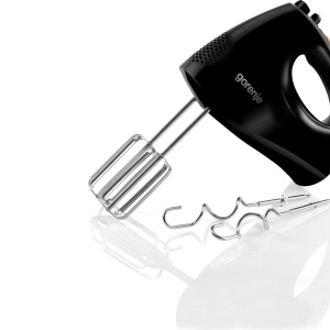 RESIGILAT – MIXER DE MANA GORENJE M450B, 450W, 5 viteze + Turbo, 2 seturi accesorii inox, Negru