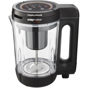 RESIGILAT Aparat preparat supa crema Morphy Richards, putere 1000 W ,1,6 litri, 2 setari de supa si blender, transparent