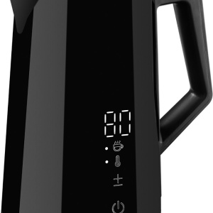 RESIGILAT - Cana electrica fierbator ECG RK 1893 Digitouch Black, 2200 W, 1,7 litri, pereti dubli, control tactil, negru