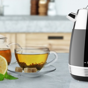 RESIGILAT - Cana electrica fierbator ETA Storio 918620, 2150 W, 1.7 L, otel inoxidabil, design retro, negru - Img 2