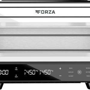 RESIGILAT - Cuptor electric pentru Pizza ECG Forza 4500, 1850 W, 450 °C, 45 litri, 5 programe, control digital, negru - Img 3