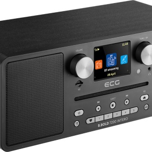 RESIGILAT -Internet radio ECG B.BOLD 7200 Intero Black, FM + DAB, stereo 2 × 10 W, CD audio si MP3, Bluetooth, USB, carcasa lemn, negru - Img 4