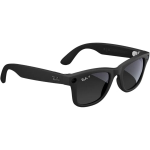 RESIGILAT Ochelari Smart Ray-Ban Meta Wayfarer, Marime L, 32 GB stocare, Camera Foto 12mp, 5 microfoane, difuzoare, Wifi 6, Meta AI, Large, Gradient-Grafit-Polarizat, Negru-Mat