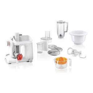 RESIGILAT Robot de bucatarie Bosch MUM5 MUM58258, 1000 W, 7 viteze + Pulse, bol 3.9 l, Alb-Argintiu
